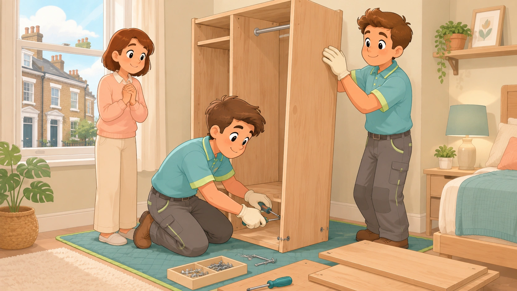 Furniture assembly during house removals